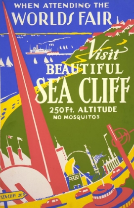Picture of LONG ISLAND NY SEA CLIFF VINTAGE TRAVEL POSTER 1939