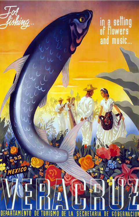 Picture of MEXICO VERACRUZ VINTAGE TRAVEL POSTER