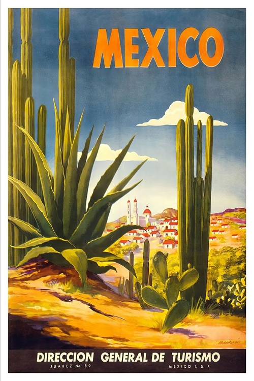 Picture of MEXICO SAGUARO VINTAGE TRAVEL POSTER