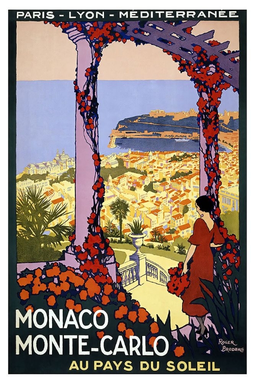 Picture of MONACO MONTE CARLO VINTAGE RAILWAY TRAVEL POSTER