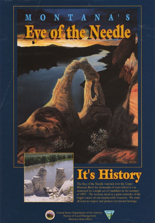 Picture of MONTANA EYE OF THE NEEDLE VINTAGE TRAVEL POSTER