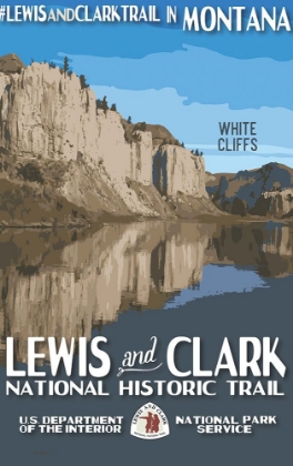 Picture of MONTANA LEWIS AND CLARK HISTORIC TRAIL VINTAGE TRAVEL POSTER