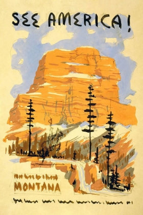 Picture of MONTANA VINTAGE TRAVEL POSTER