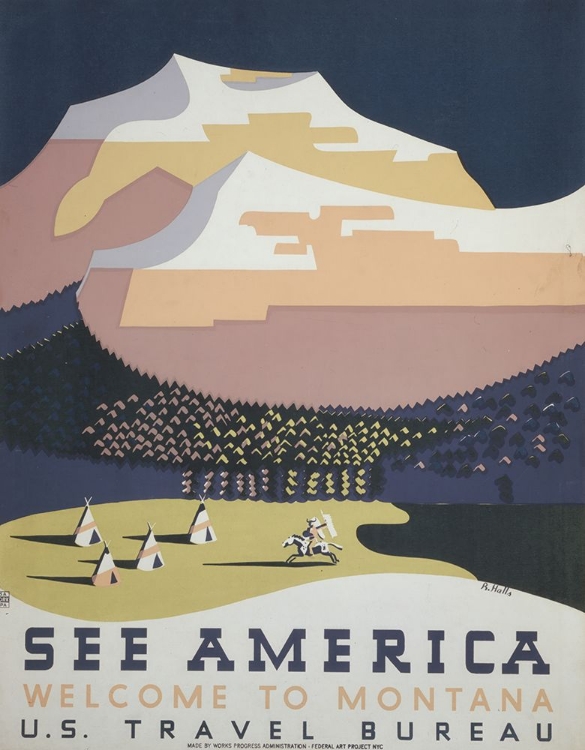 Picture of MONTANA WPA VINTAGE TRAVEL POSTER