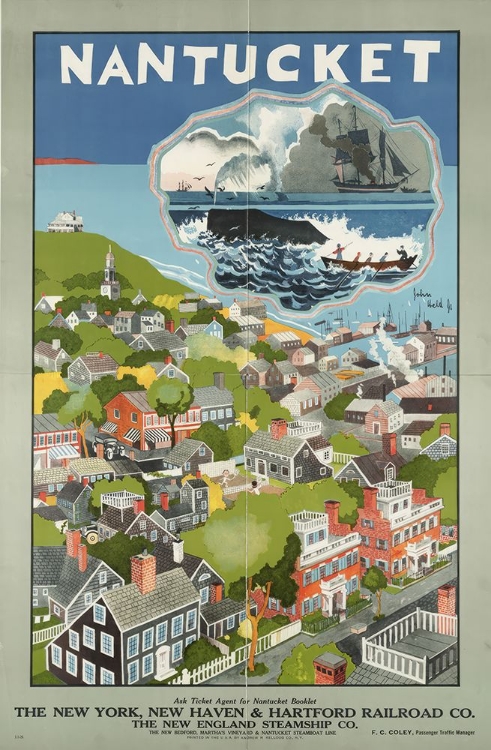 Picture of NANTUCKET VINTAGE RAILROAD TRAVEL POSTER