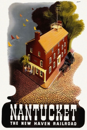 Picture of NANTUCKET VINTAGE RAILROAD TRAVEL POSTER