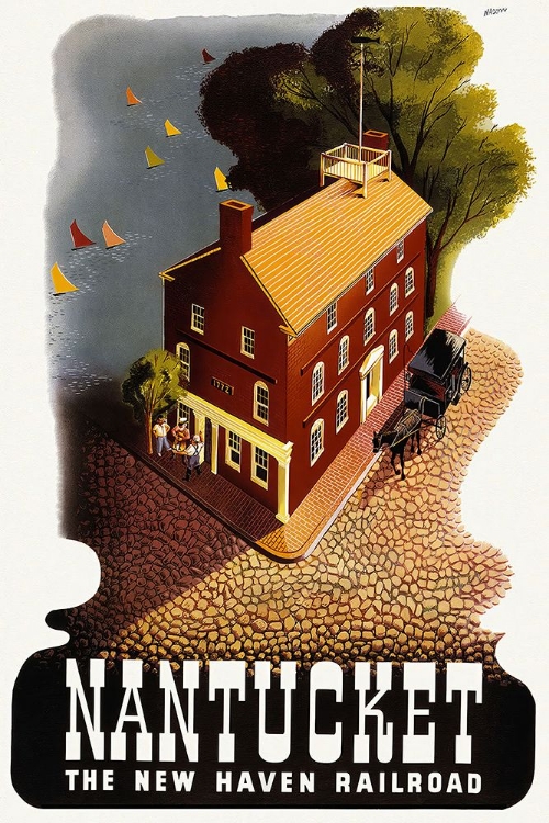 Picture of NANTUCKET VINTAGE RAILROAD TRAVEL POSTER