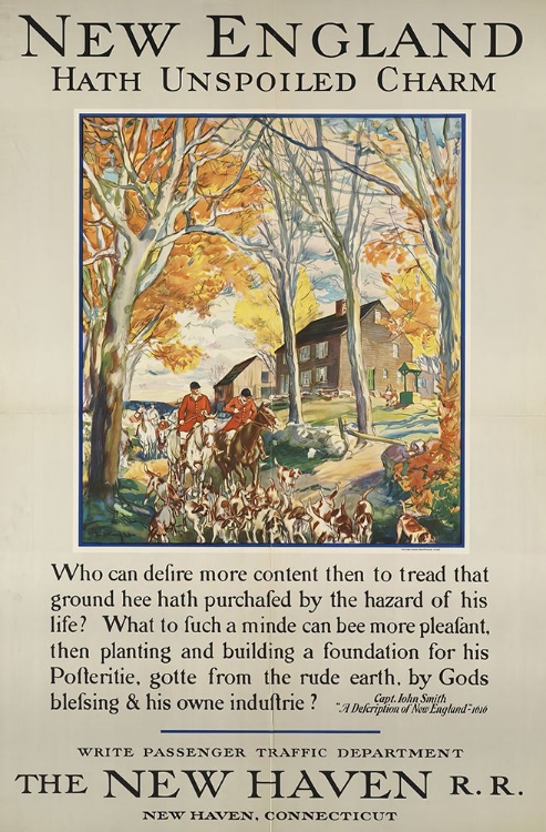 Picture of NEW ENGLAND VINTAGE TRAVEL POSTER 1920