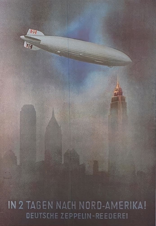 Picture of NEW YORK ZEPPELIN VINTAGE AIR TRAVEL POSTER