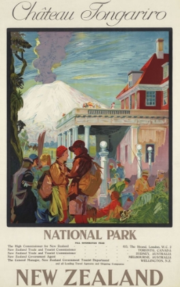 Picture of NEW ZEALAND CHATEAU TONGARIRO VINTAGE TRAVEL POSTER