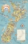 Picture of NEW ZEALAND FUN MAP VINTAGE TRAVEL POSTER