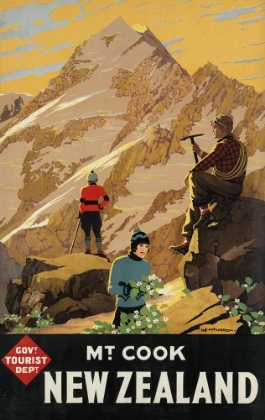 Picture of NEW ZEALAND MT COOK VINTAGE TRAVEL POSTER