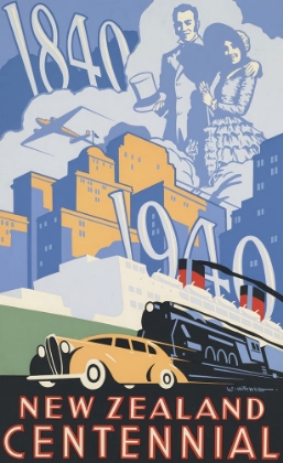 Picture of NEW ZEALAND VINTAGE TRAVEL POSTER 1940