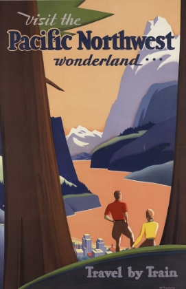 Picture of PACIFIC NORTHWEST BY TRAIN VINTAGE TRAVEL POSTER