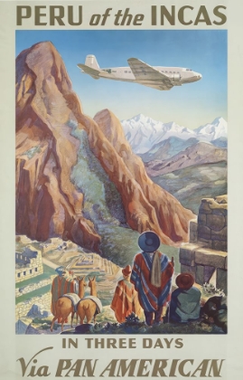 Picture of PERU OF THE INCAS VINTAGE TRAVEL POSTER