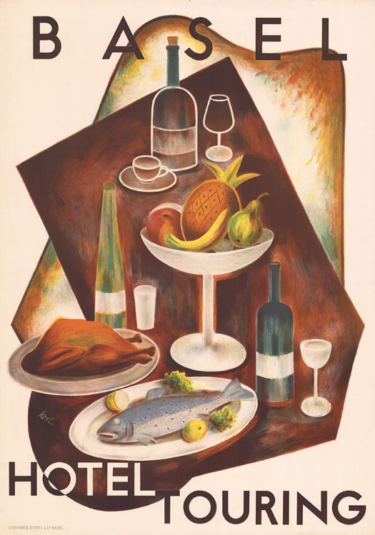 Picture of SWITZERLAND, THE HOTEL TOURING IN BASEL 1936 BY WERNER KOCH