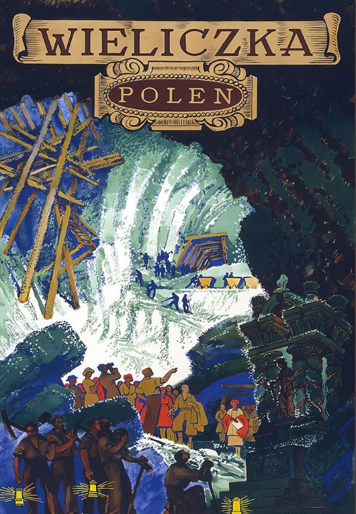 Picture of POLAND WIELICZKA VINTAGE TRAVEL POSTER CIRCA 1930
