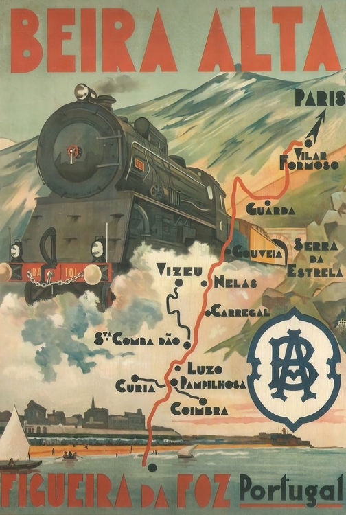 Picture of PORTUGAL BEIRA ALTA VINTAGE TRAVEL POSTER