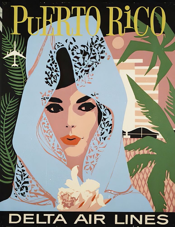 Picture of PUERTO RICO VINTAGE AIR TRAVEL POSTER