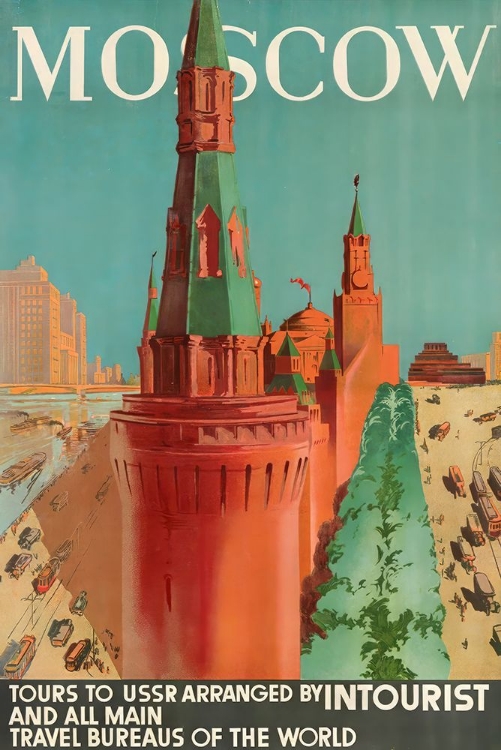 Picture of RUSSIA MOSCOW VINTAGE TRAVEL POSTER