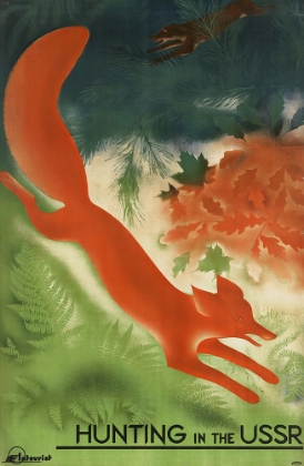 Picture of RUSSIA USSR HUNTING VINTAGE TRAVEL POSTER