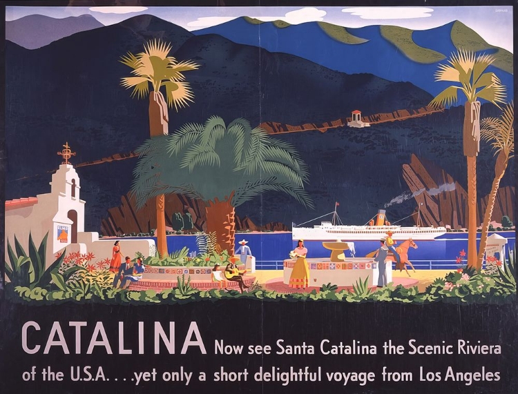 Picture of SANTA CATALINA CALIFORNIA VINTAGE TRAVEL POSTER