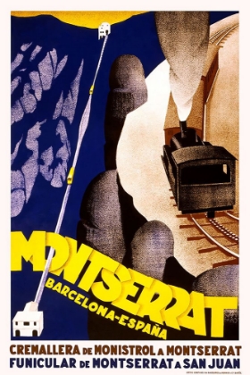 Picture of SPAIN MONTSERRAT VINTAGE TRAVEL POSTER