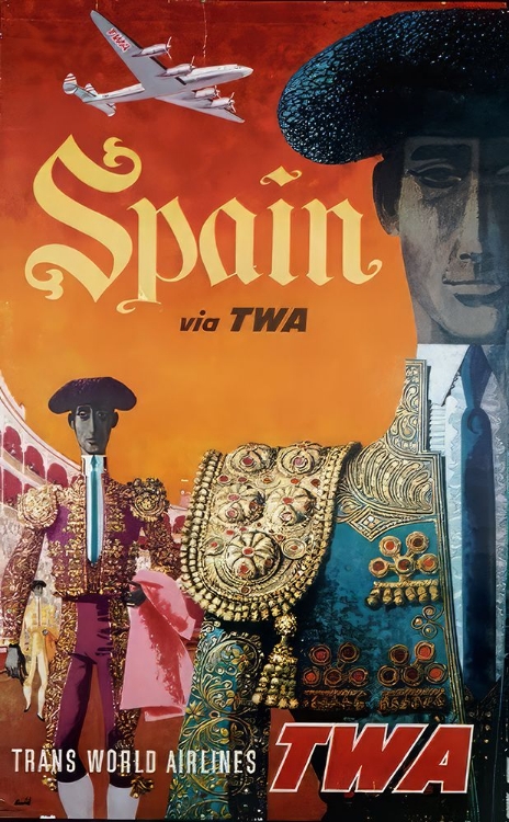 Picture of SPAIN VINTAGE AIRLINE TRAVEL POSTER