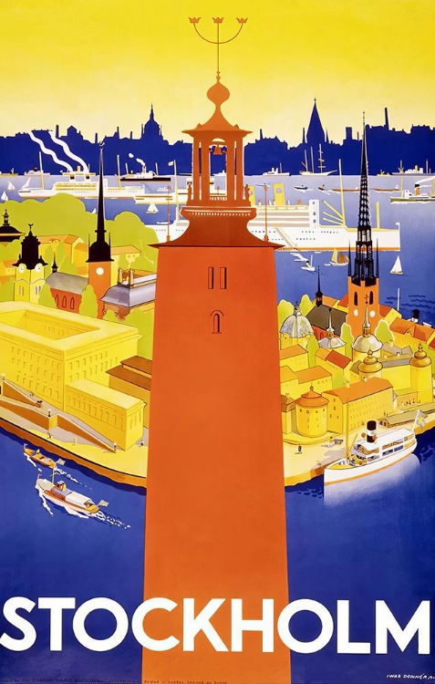 Picture of SWEDEN STOCKHOLM VINTAGE TRAVEL POSTER