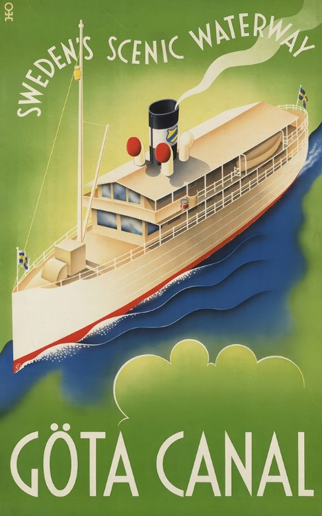Picture of SWEDEN GOTA CANAL VINTAGE TRAVEL POSTER