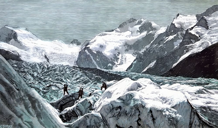 Picture of SWITZERLAND ALPS MORTARATSCH VINTAGE TRAVEL POSTER