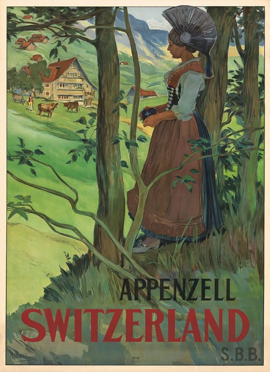 Picture of SWITZERLAND APPENZELL VINTAGE TRAVEL POSTER
