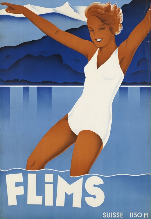 Picture of SWITZERLAND FLIMS VINTAGE TRAVEL POSTER