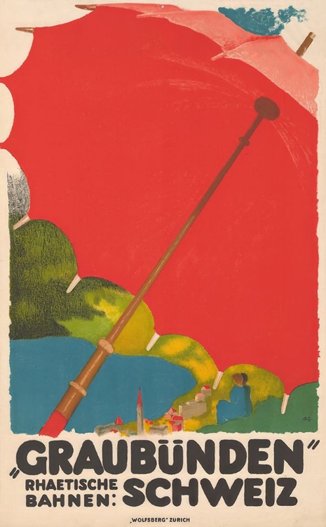 Picture of SWITZERLAND GRAUBUNDEN VINTAGE TRAVEL POSTER