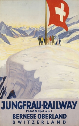 Picture of SWITZERLAND JUNGFRAU RAILWAY VINTAGE TRAVEL POSTER