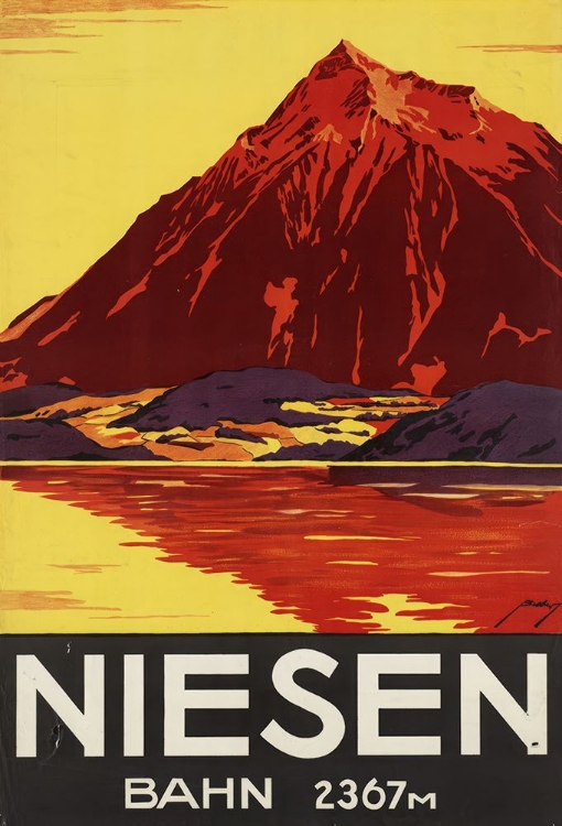 Picture of SWITZERLAND NIESEN VINTAGE TRAVEL POSTER