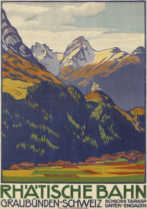 Picture of SWITZERLAND RHATISCHE BAHN RAILWAY VINTAGE TRAVEL POSTER