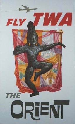 Picture of THE ORIENT MID CENTURY VINTAGE AIRLINE TRAVEL POSTER
