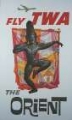 Picture of THE ORIENT MID CENTURY VINTAGE AIRLINE TRAVEL POSTER
