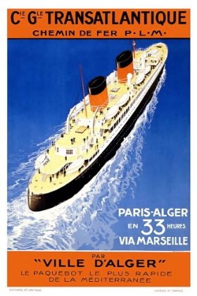 Picture of TRANSATLANTIC PLM VINTAGE TRAVEL POSTER