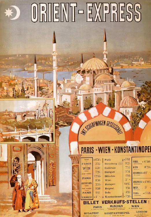 Picture of TURKEY ORIENT EXPRESS VINTAGE TRAVEL POSTER