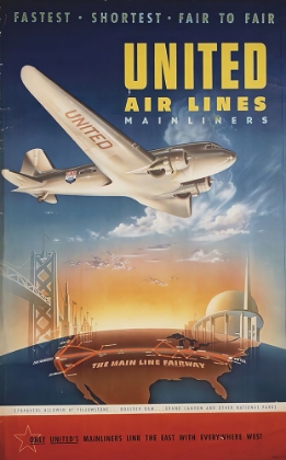 Picture of VINTAGE AIR TRAVEL ADVERTISING POSTER