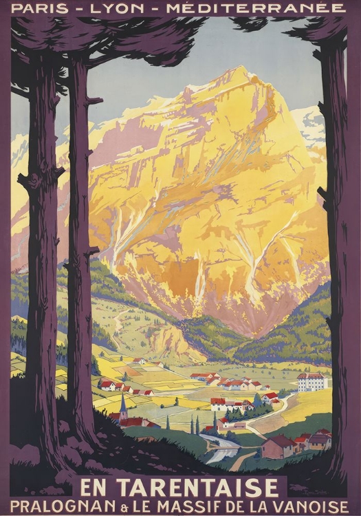 Picture of FRANCE TARENTAISE VINTAGE TRAVEL POSTER 1920