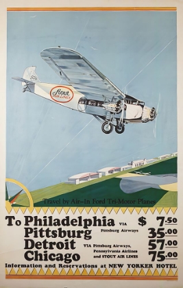 Picture of VINTAGE USA AIRLINE TRAVEL POSTER
