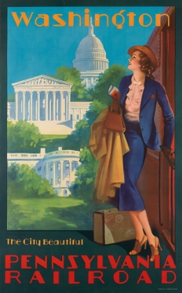 Picture of WASHINGTON PENNSYLVANIA RAILROAD POSTER BY EDWARD MASON EGGLESTON
