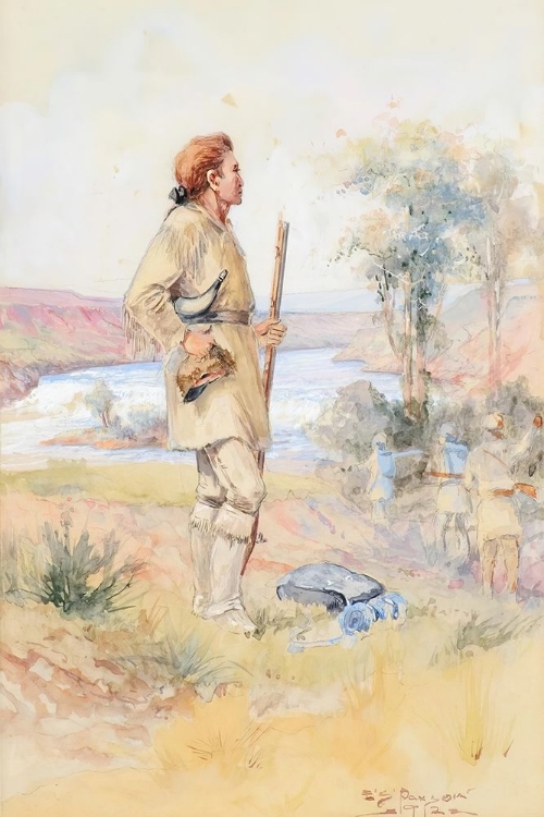 Picture of CAPTAIN LEWIS AT BLACK EAGLE FALLS