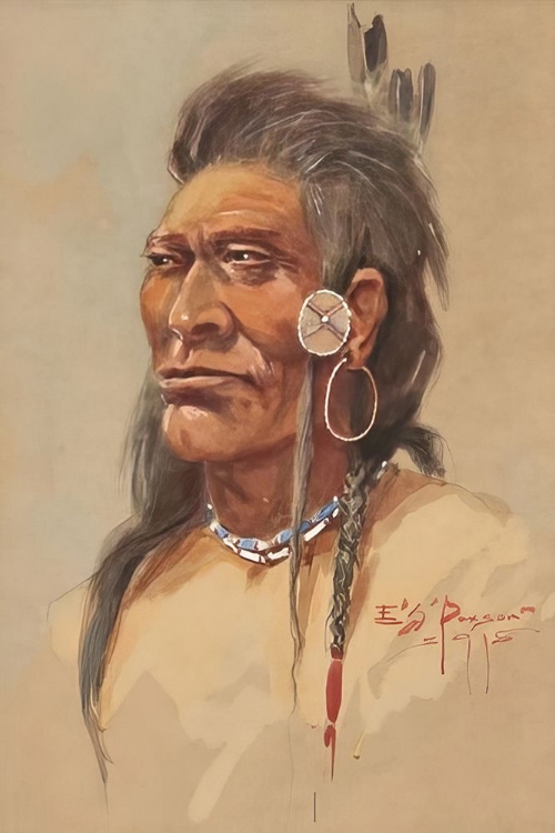 Picture of CROW, PORTRAIT OF AN INDIAN MAN 1915