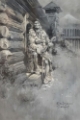 Picture of HE WAITED AT THE BLOCK HOUSE DOOR, FORT ASTORIA 1905