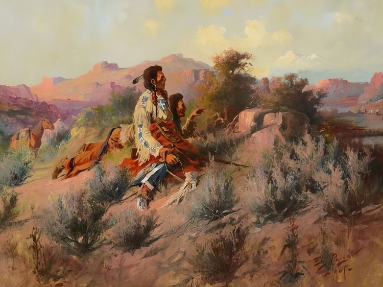 Picture of INDIAN SCOUTING PARTY 1901