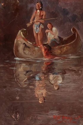 Picture of INDIANS IN A CANOE 1911